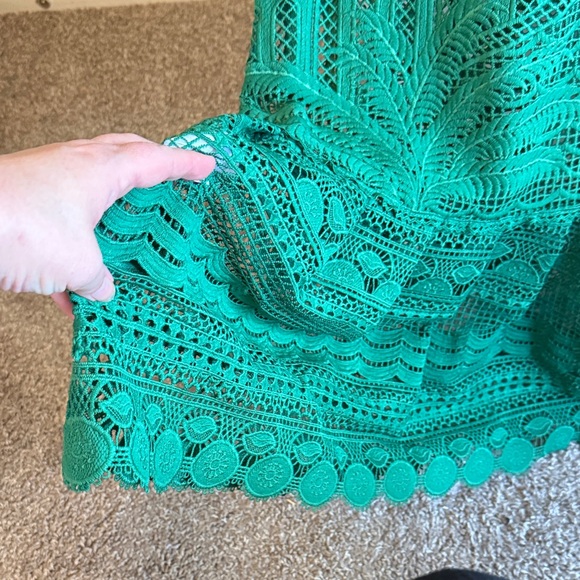 FARM Rio Green Crochet Maxi Dress - Picture 10 of 11